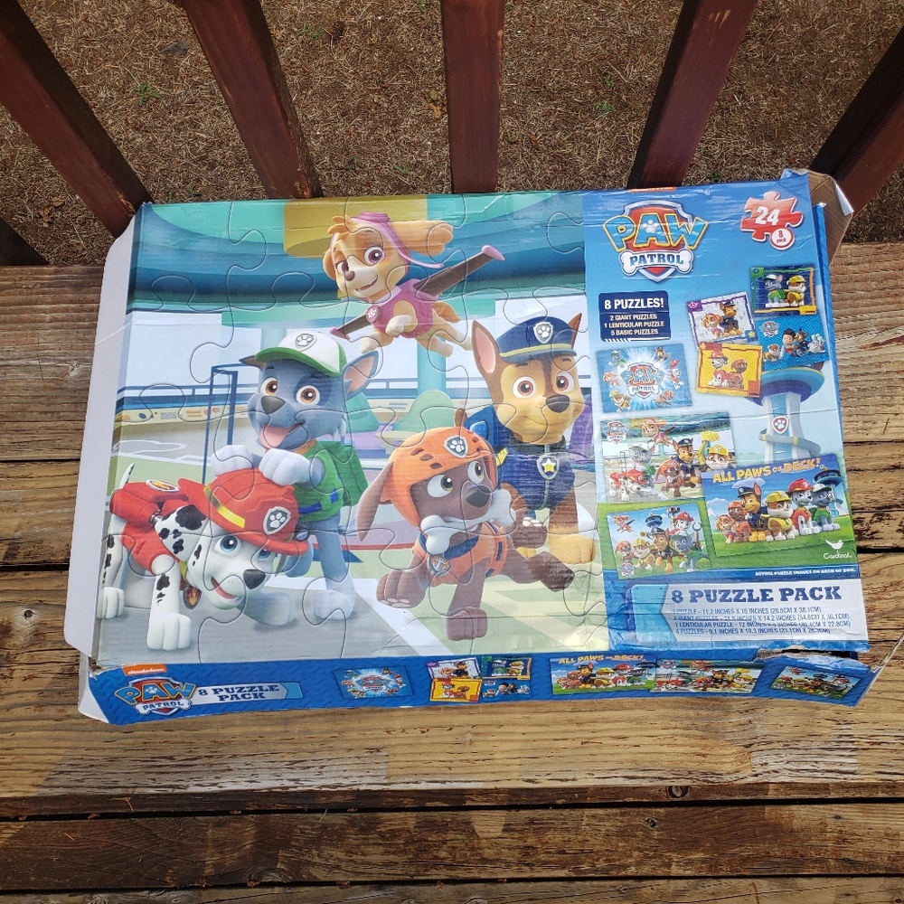 (8) PAW PATROL Puzzles- (7) Sealed/NEW and (1) Opened